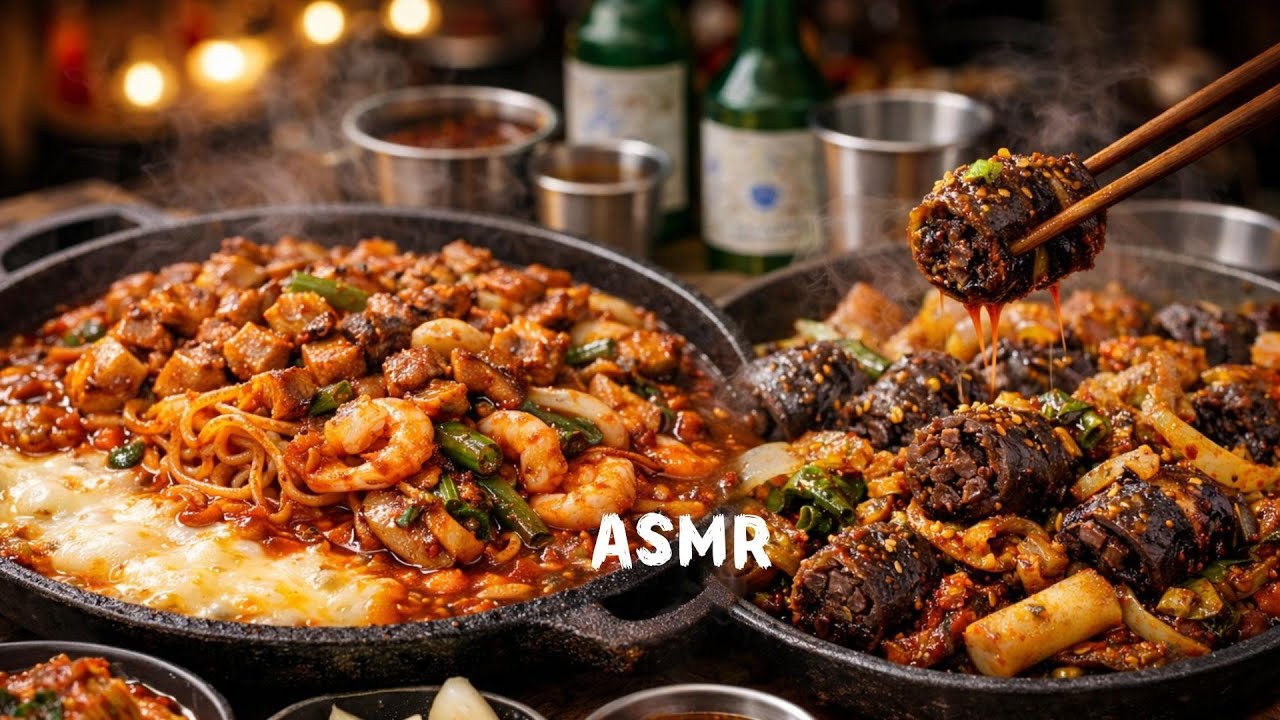 Street Food ASMR | 짬뽕과 순대볶음