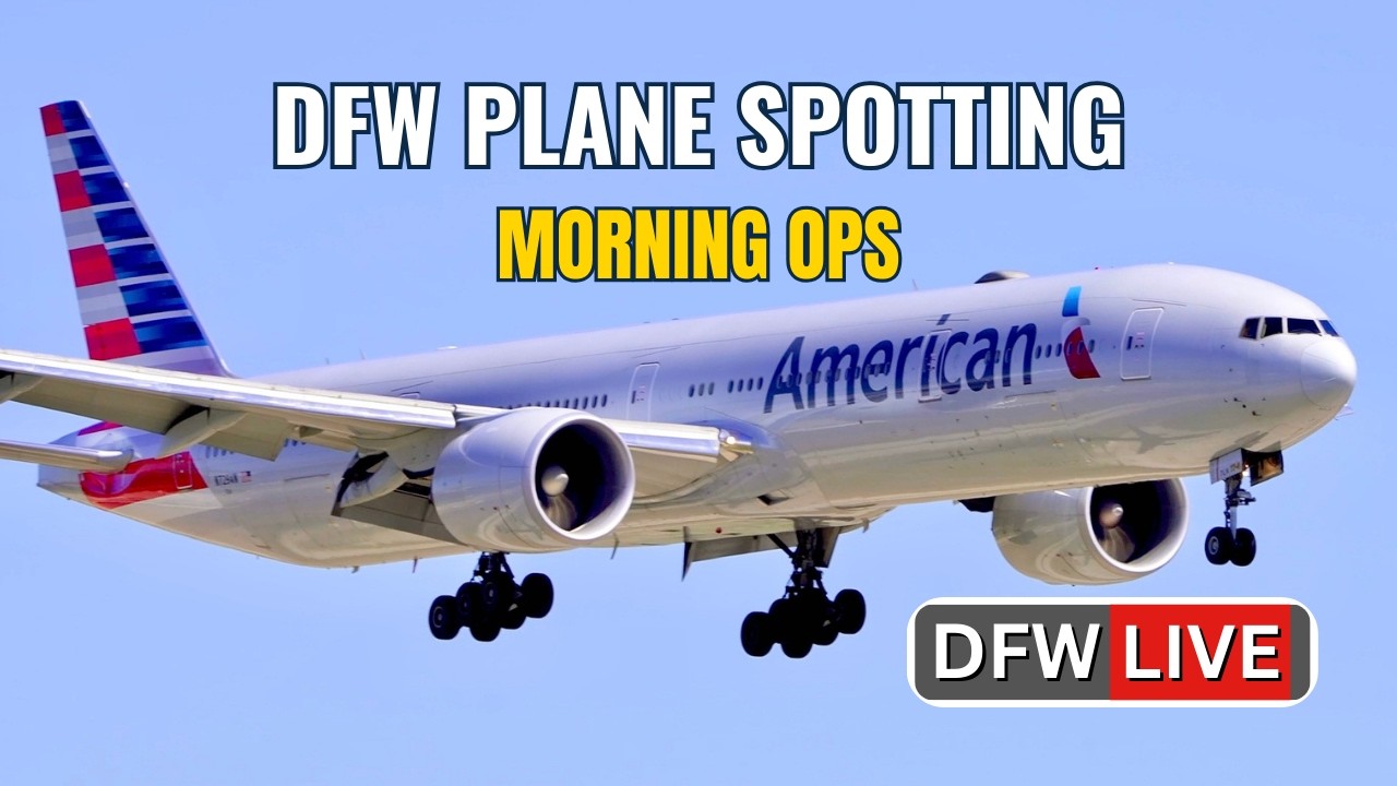 🔴 LIVE Morning Plane Spotting at DFW ✈️ Golden Light Departures + ATC