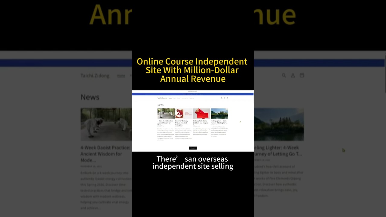 A Smart Content-Driven Strategy Behind a Successful Global Tai Chi Course Website
