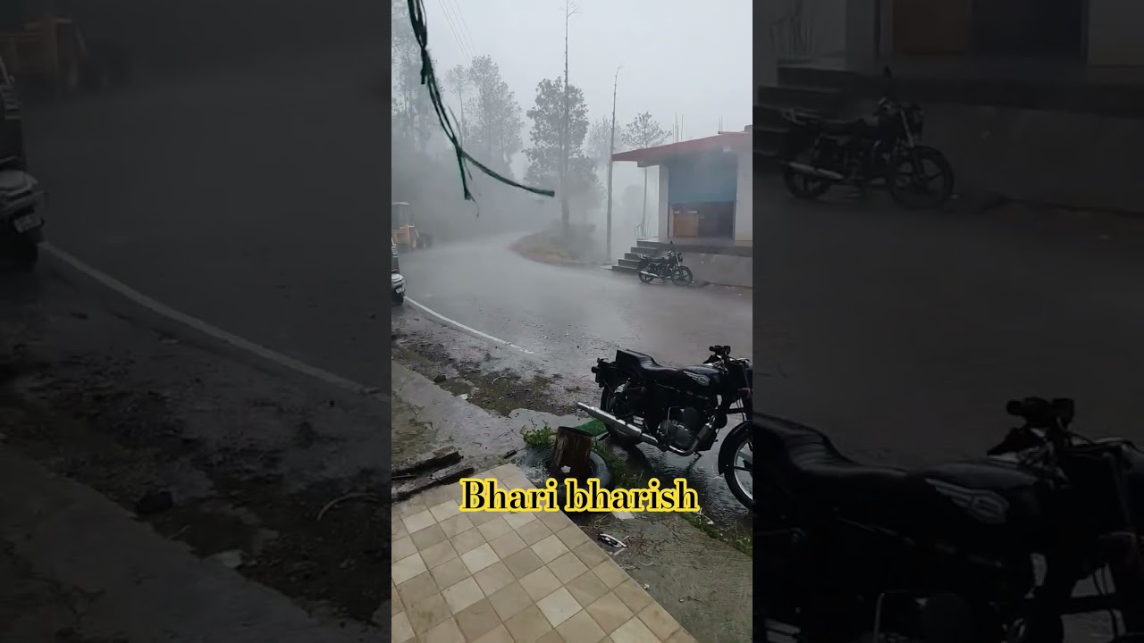 Heavy rain fall in Himachal #viralvideo #rainsounds #mountains #rain #rainyday #monsoonvalley #hills