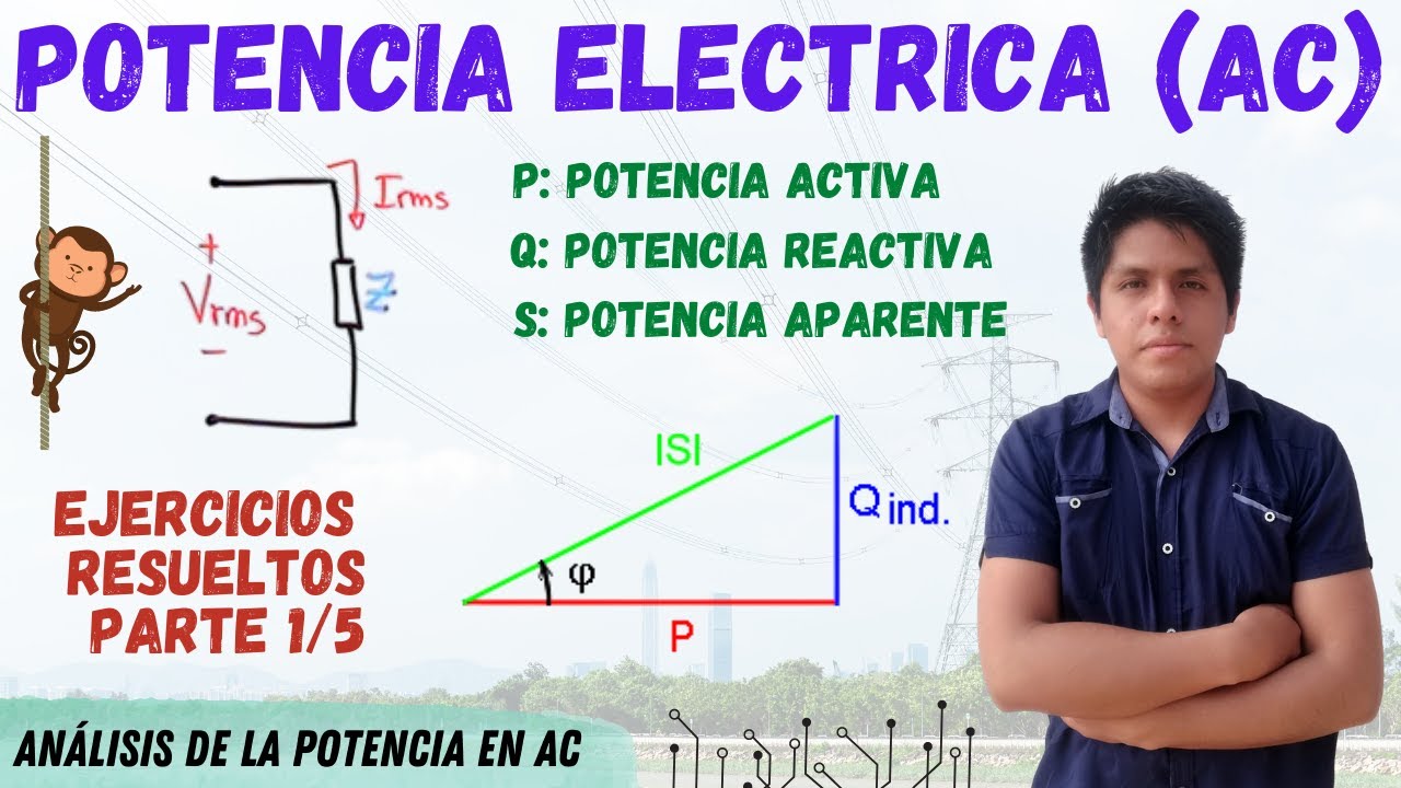 POTENCIA ACTIVA, REACTIVA, APARENTE, COMPLEJA y FACTOR DE POTENCIA💥 3 EJERCICIOS RESUELTOS [Desde 0]