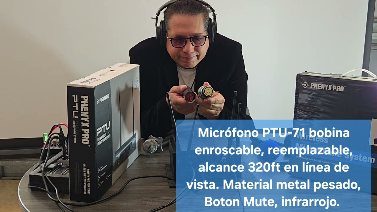 Comparación entre 2 sistemas de micrófonos inalámbricos Phenyx Pro PTU-71 Vs PTU-52