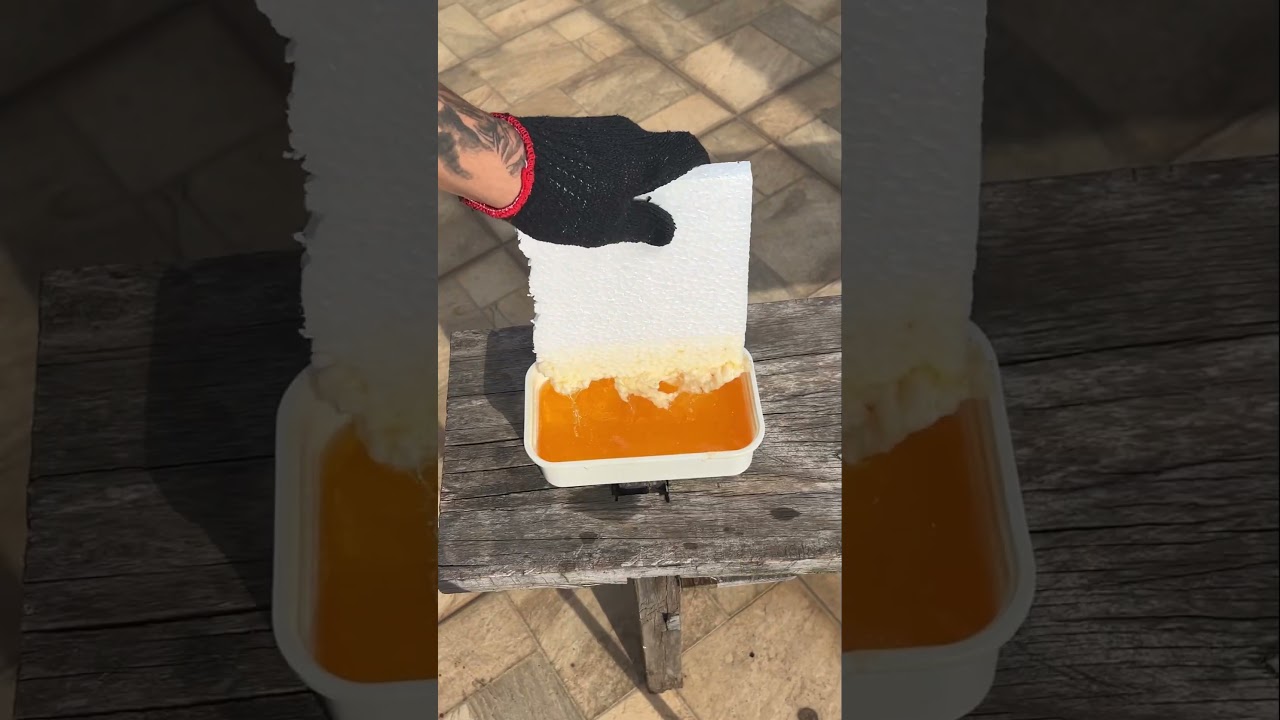 Mettez du polystyr&egrave;ne dans de l'essence. Le r&eacute;sultat est incroyable ! #diy #tips #tricks