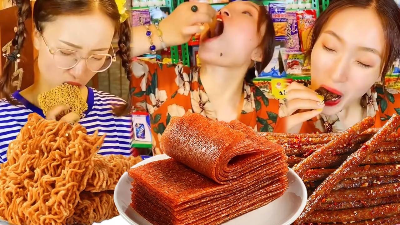 還記得童年的小賣舖嗎？小浣熊方便麵香脆掉渣，辣雞頭鮮辣多汁越啃越香#小賣鋪老闆娘#搞笑劇情#童年小賣部#童年回憶#懷舊零食
