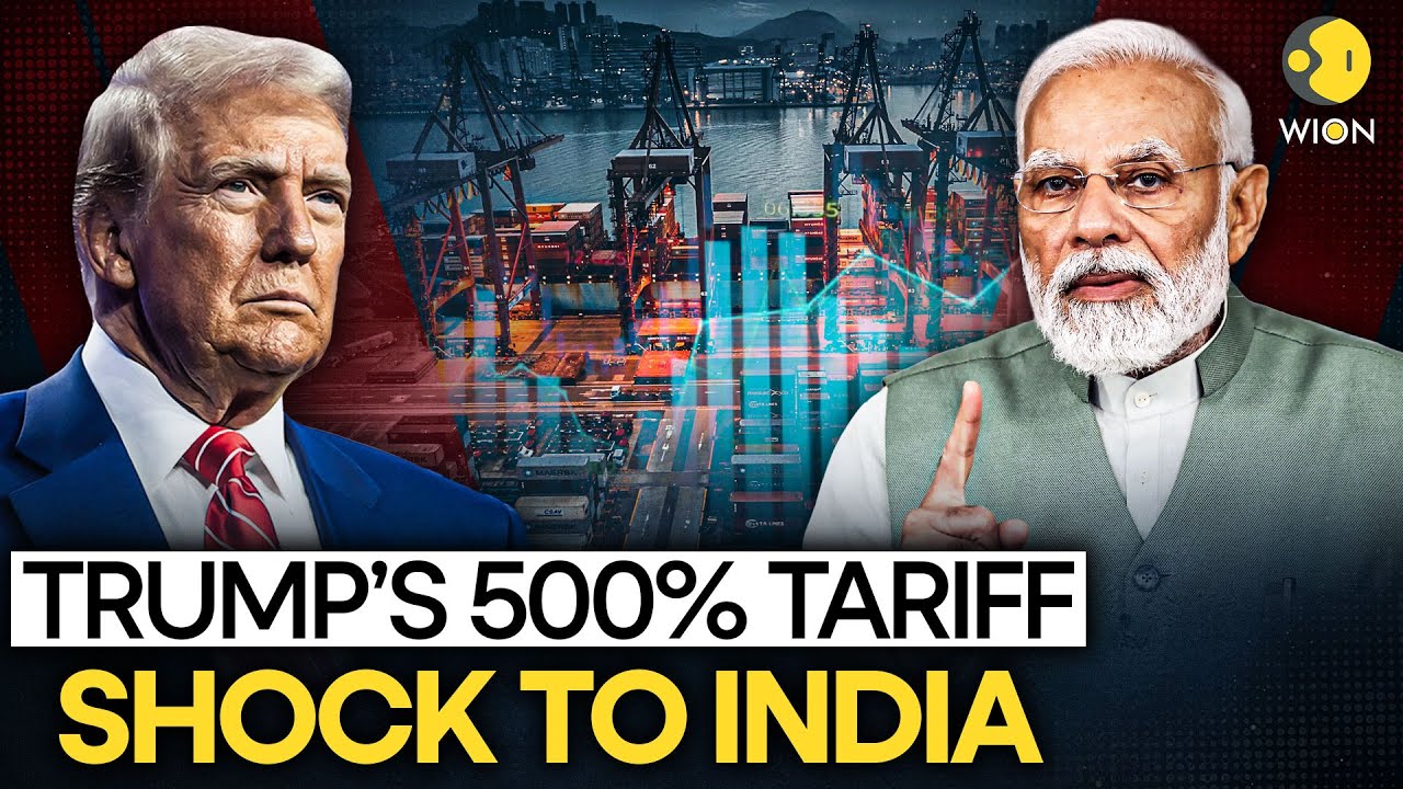 US-India Tariff War: Trump&rsquo;s 500% Tariff Plan Hits Indian Stocks | WION Originals