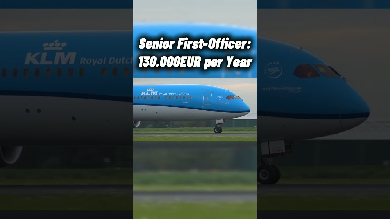 How much money pilots make✈️: KLM edition #aviation #klmroyaldutchairlines #salary #short
