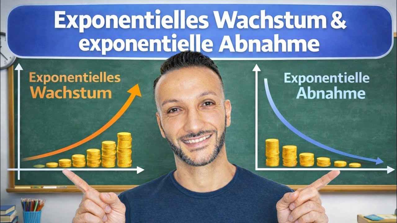 Exponentielles Wachstum und exponentielle Abnahme - Sehr einfache Anwendung der Formel!