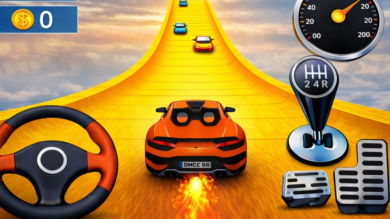 Ramp Car Racing Game - impossible Gameplay - Crazy Car game - Android game - Car Game 3d - Car Game 