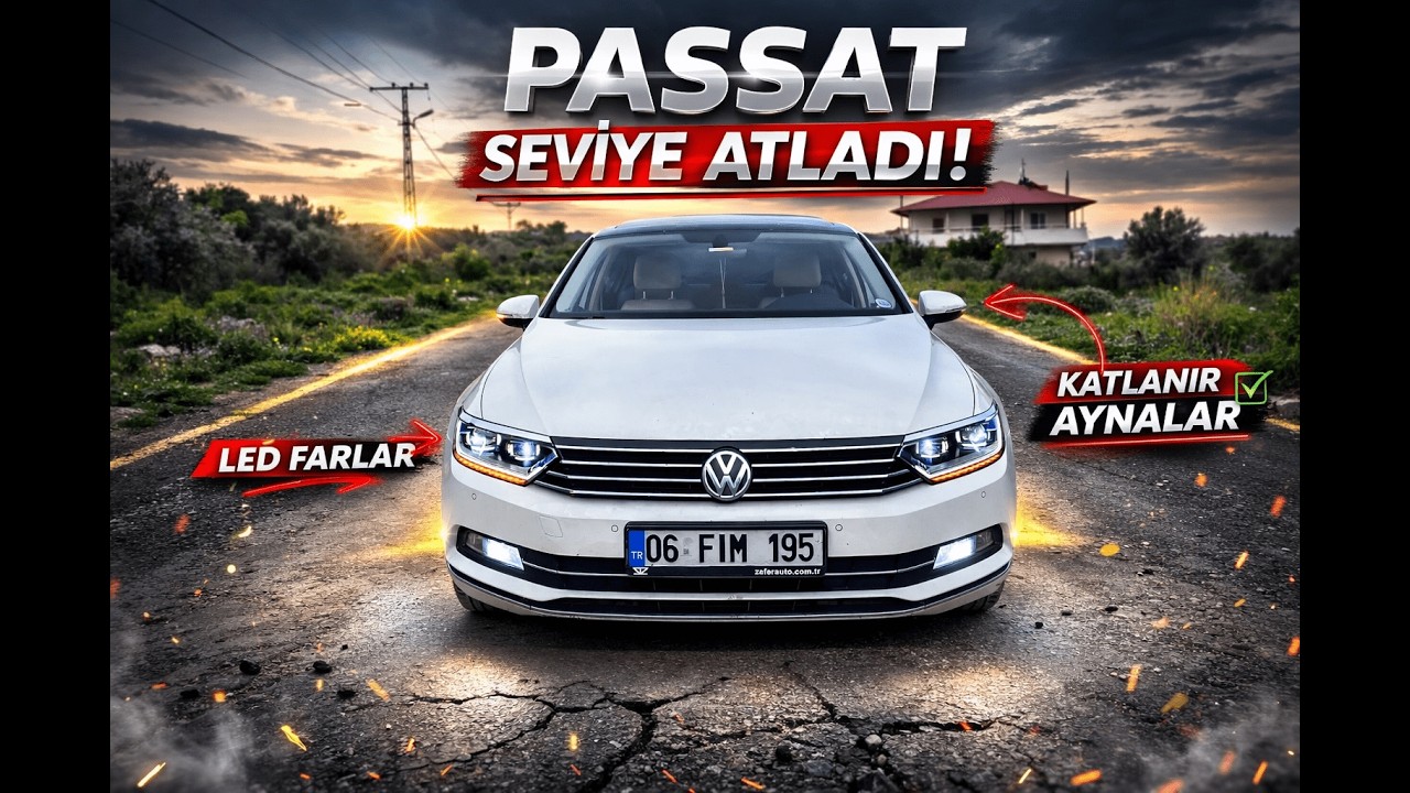 Passat'a LED Far ve Katlanır Ayna Taktık/ Vlog / Retrofit /Aydınlatma Nasıl Oldu? / Part 1