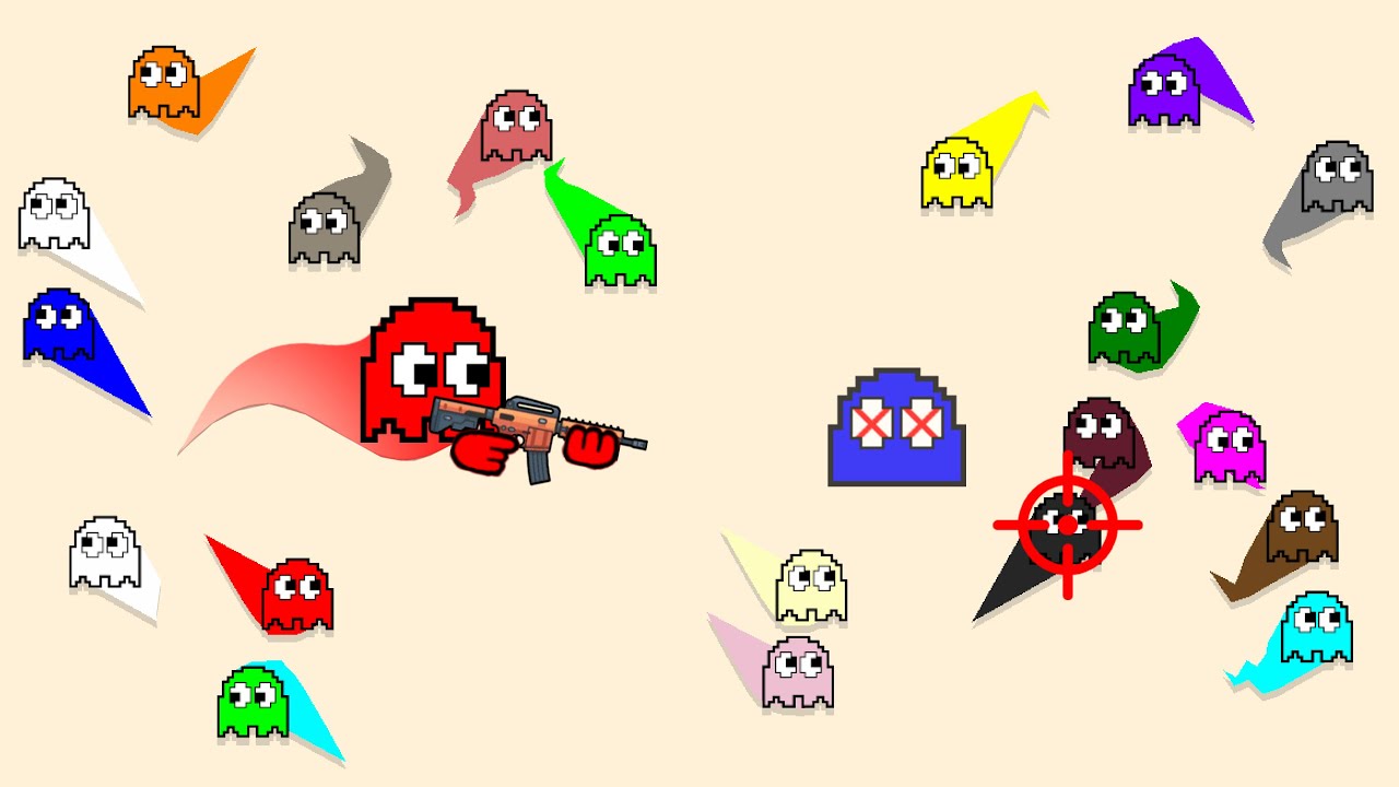 Assault Rifle Arena 2 - 20 Color Pac-man Fight for ONE AR Gun | Square League