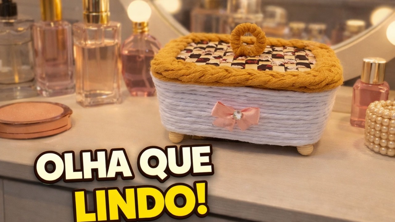 Ideia Criativa de Artesanato: Cesta Organizadora Fácil.