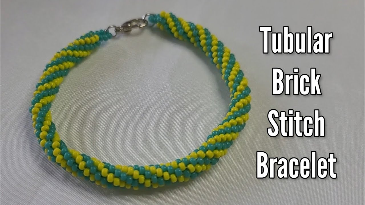 DIY Seed Bead Tubular Brick Stitch Bracelet Tutorial 🌻