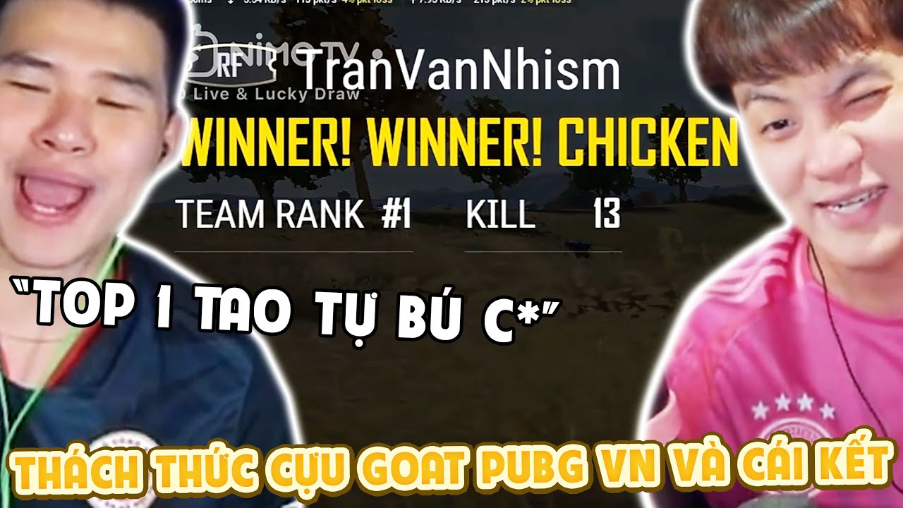 RAMBO LỠ MỒM THÁCH THỨC CỰU GOAT PUBG VN 