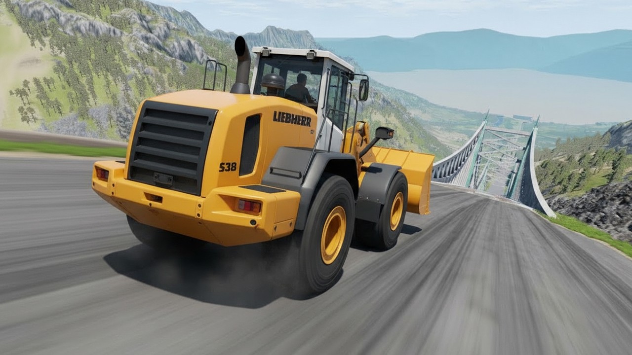 Full Throttle INSANE Long Downhill lane | BeamNG drive Realistic Crashes & Speed Test #20