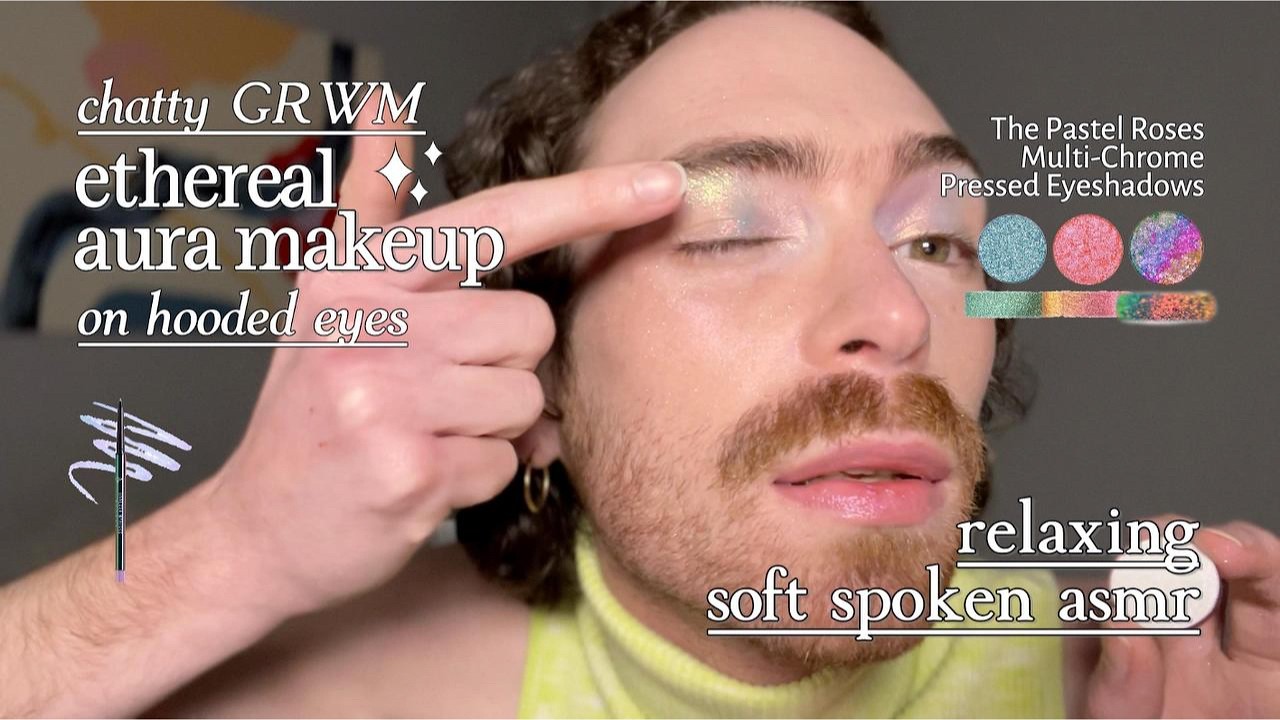 Relaxing Soft-Spoken ASMR GRWM Eye Makeup Tutorial ✨ Ethereal Aura Makeup on Hooded Eyes ✨