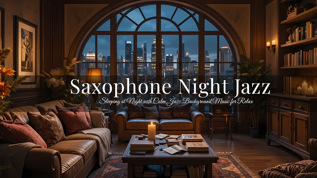 Chill Midnight Jazz Music & Sweet Saxophone Jazz | Stress Relief with Soothing Instrumental Music