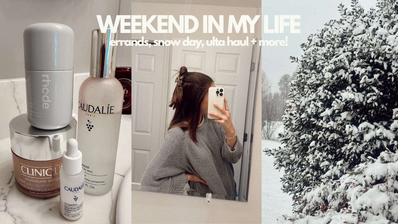 VLOG - weekend in my life! disney film photos, shopping, getting snowed in, trying new recipes
