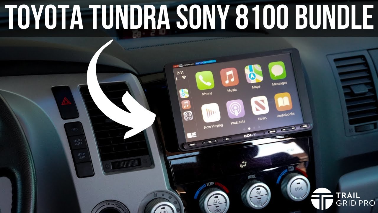 Установка комплекта Plug & Play для Toyota Tundra Sony XAV-AX8100 | Toyota Tundra 2007–2013 гг.