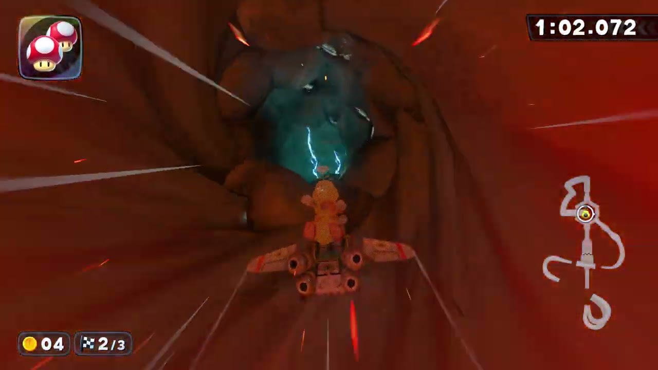 Bowser's Castle - 2:12.179 - おかし (Mario Kart World world record)