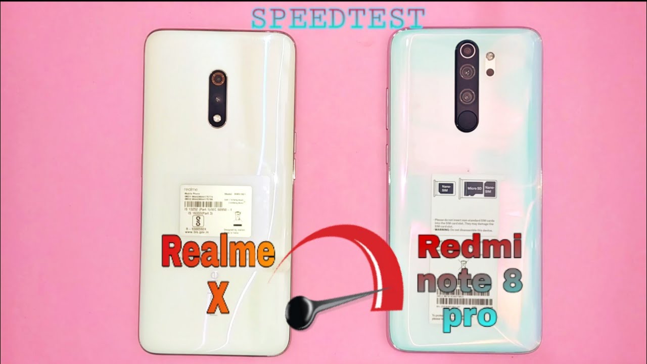Redmi Note 8 pro vs Realme X Speedtest | Redmi Note 8 pro| Realme X | Camera comparison