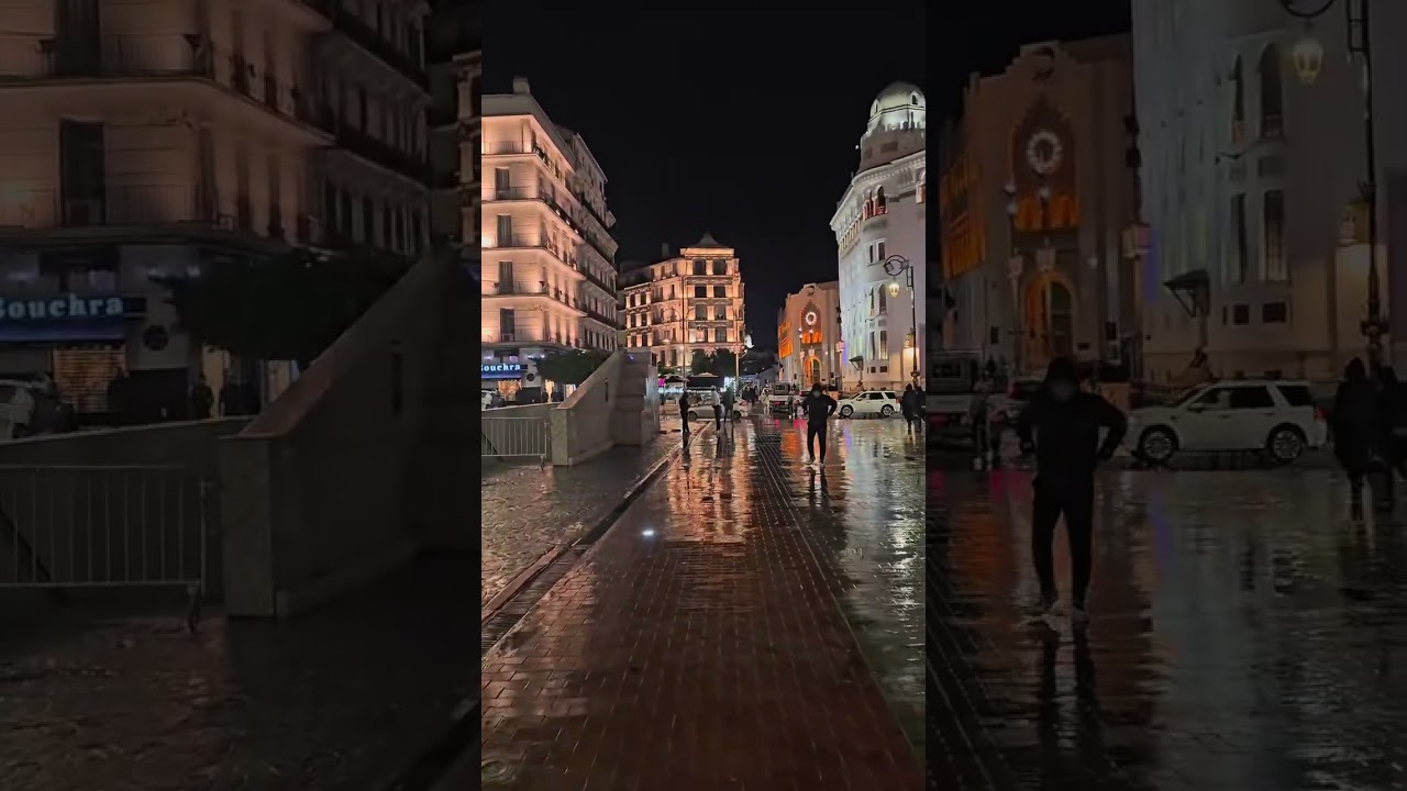 Night tour in Grande Poste Square in Algiers 🇩🇿