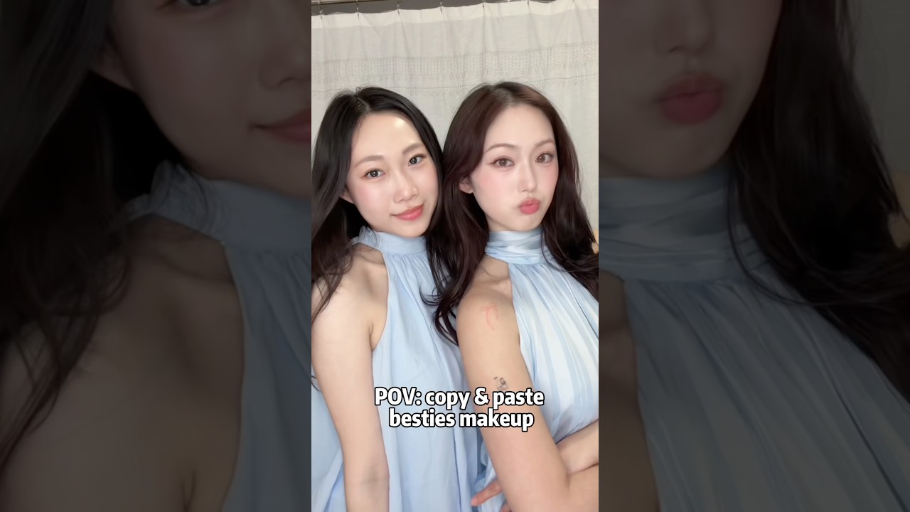 copying bestie’s makeup onto my face 