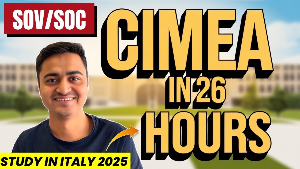 How to Apply for CIMEA SOC & SOV 2025: 5 Steps to Study in Italy Without DOV (Fast & Easy)