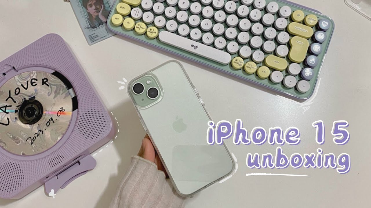 iPhone 15 unboxing & accessories ☁️
