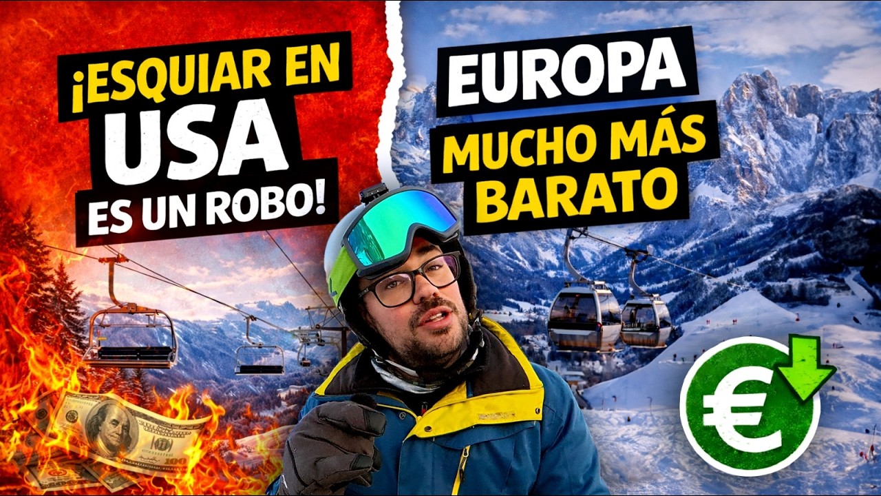 Pases + comida + supermercado + alojamiento: cuánto cuesta esquiar en USA vs Europa (números reales)