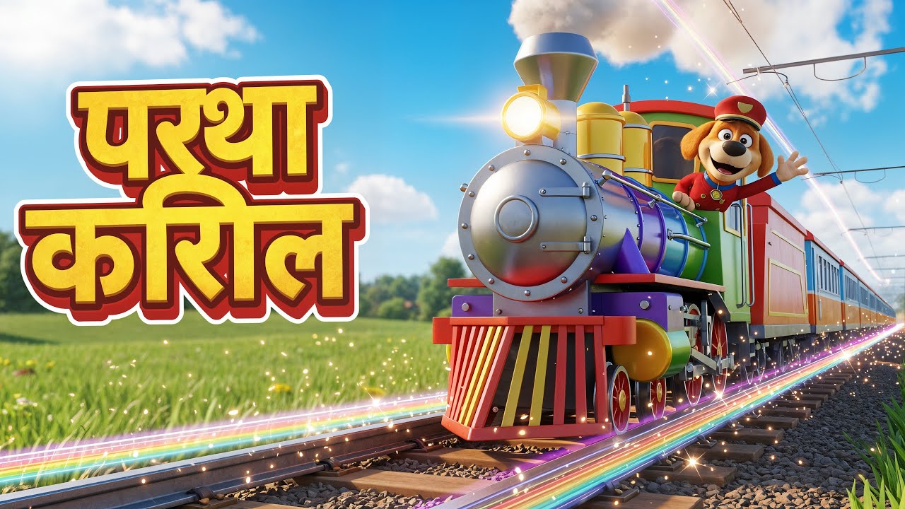 जादुई इंद्रधनुष ट्रेन जूम! 🚂🌈 | वायरल 3D बच्चों का गाना