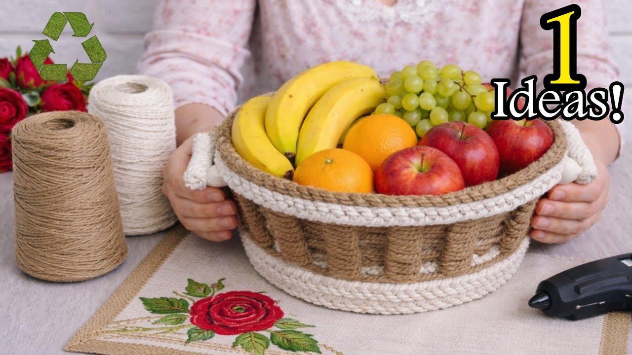 😱 You won’t believe it! I made a luxury fruit basket using bottle caps and popsicle sticks ♻️✨