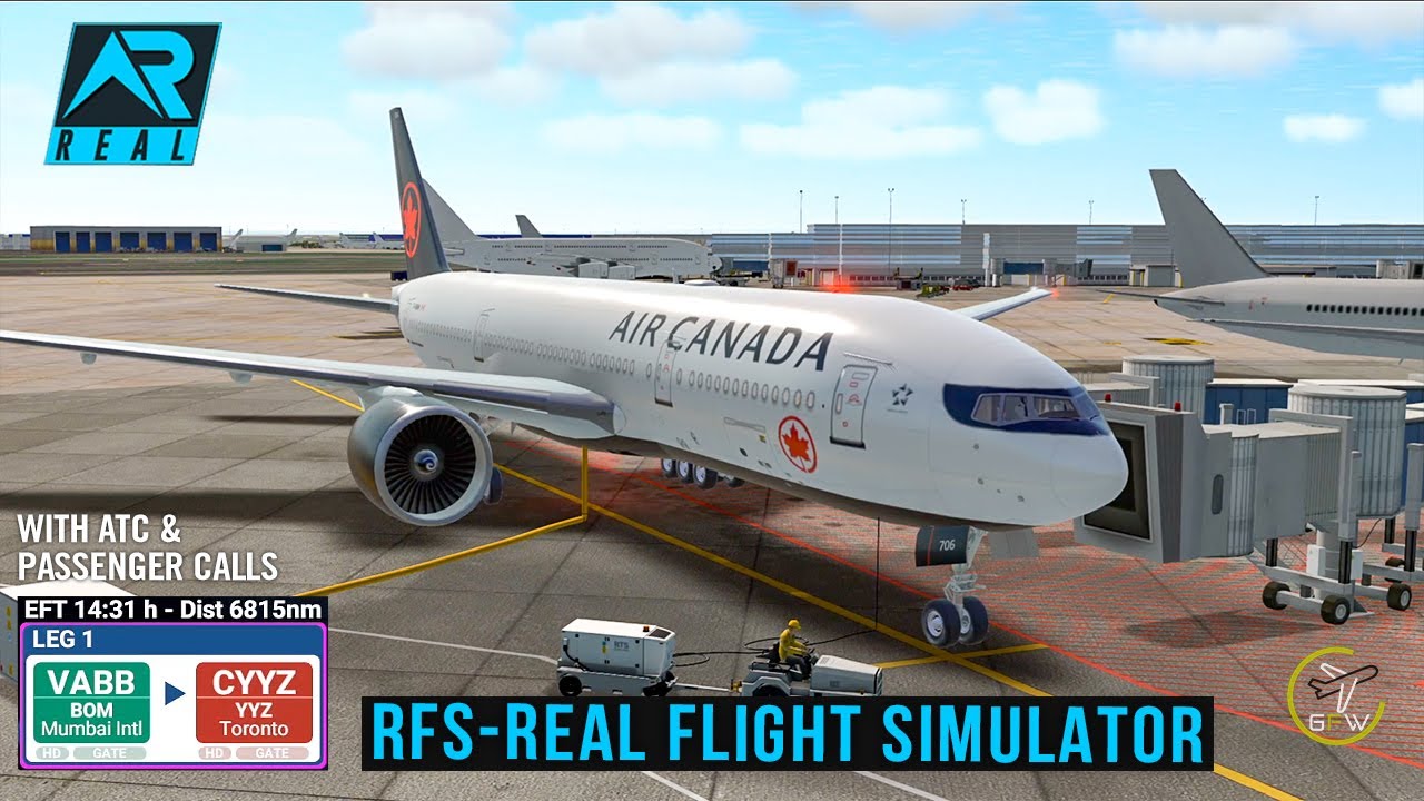 RFS - Real Flight Simulator - Mumbai to Toronto||Full Flight||Boeing777|AirCanada||FullHD|RealRoute
