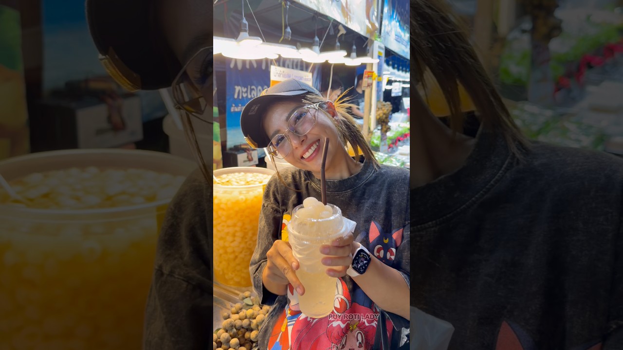 Fresh, sweet, cool longan juice - Thai Street Food #shorts