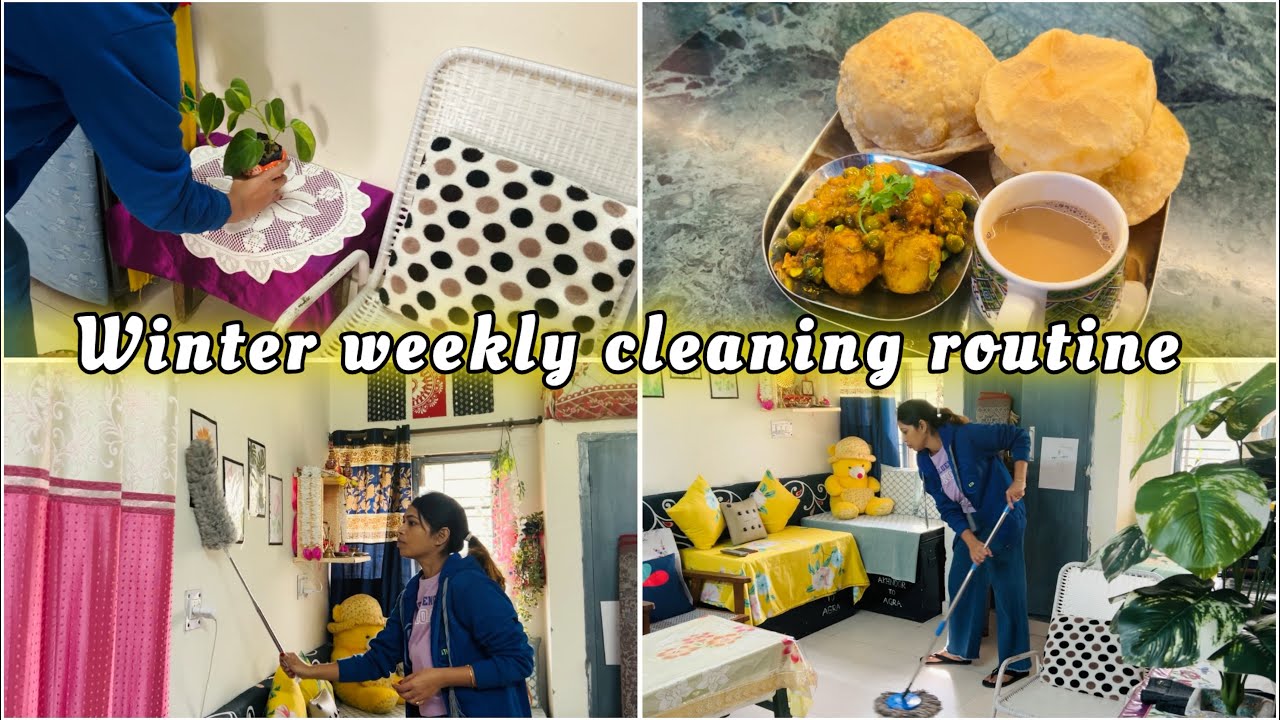 Winter weekly cleaning and home reset routine | motivation for household chores 