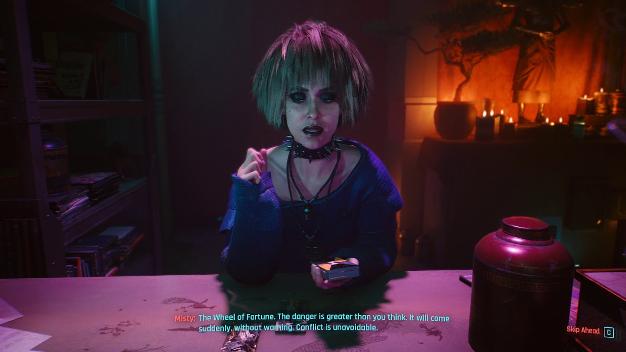 Cyberpunk 2077 - Visiting Misty/Tarot Card Reading Before 