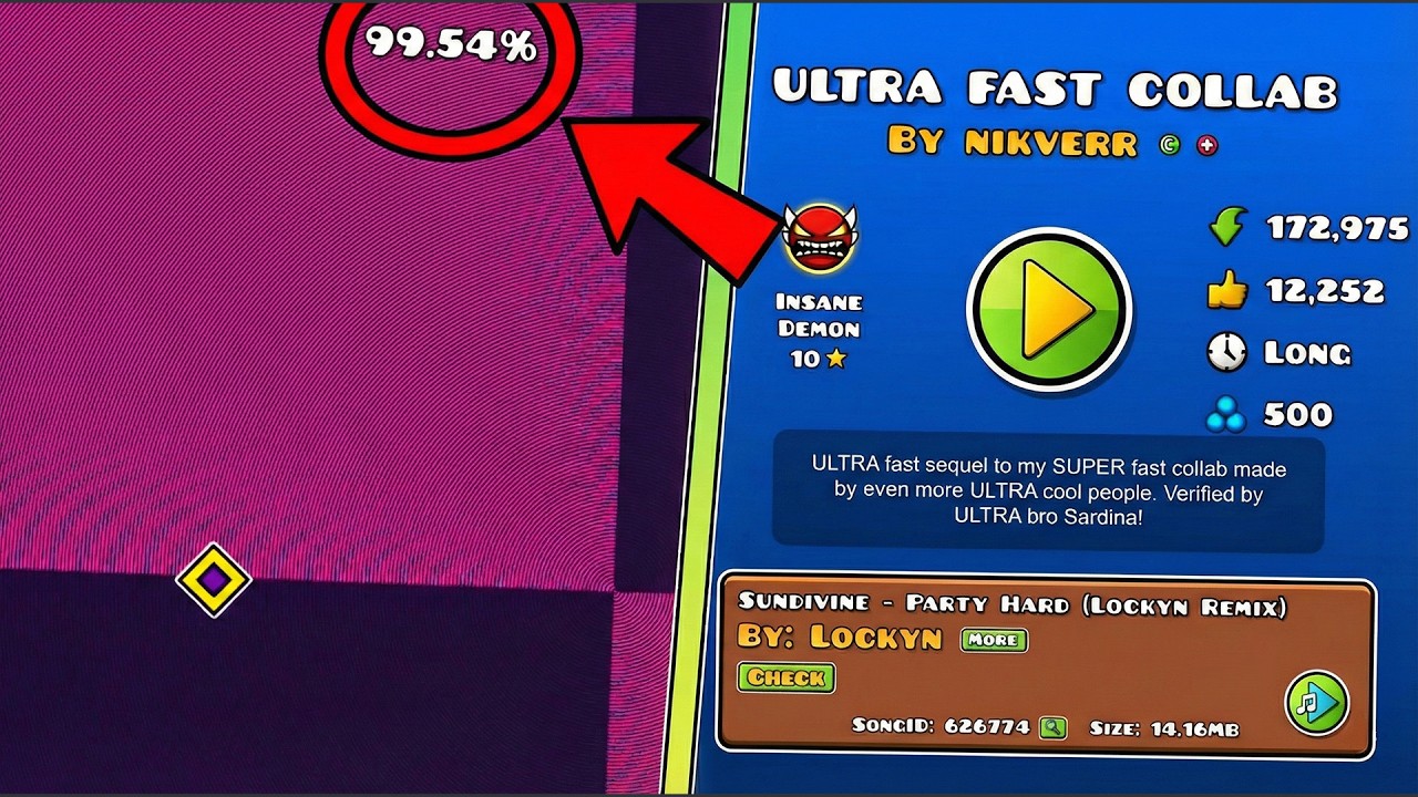 &iexcl;El Insane Demon Que Te Lo Puedes Pasar Sin Hacer Casi Nada (Secret Way) De Geometry Dash!