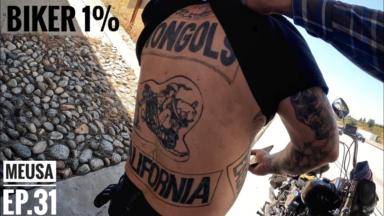 Encontrei um MONGOLS MC BIKER 1% na estrada
