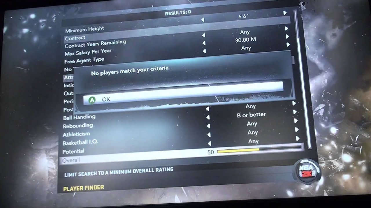 NBA 2k11 - Association menu