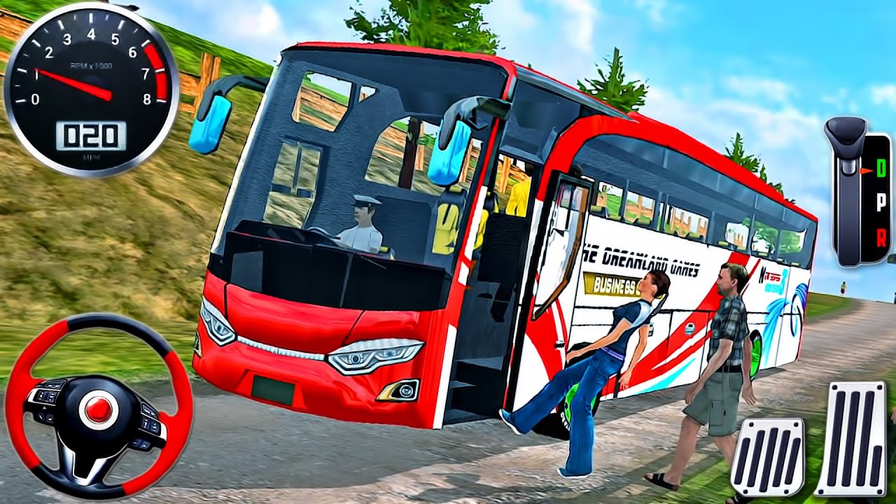 Offroad Coach Bus Driving 2025 - Real Uphill Bus Drive 3D Simulator - Android GamePlay