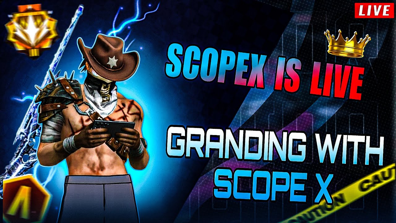 GRANDING WITH SCOPE X | SCOPE X IS LIVE 🛑❗|Free Fire Sniping Live! Insane Sniping Live!