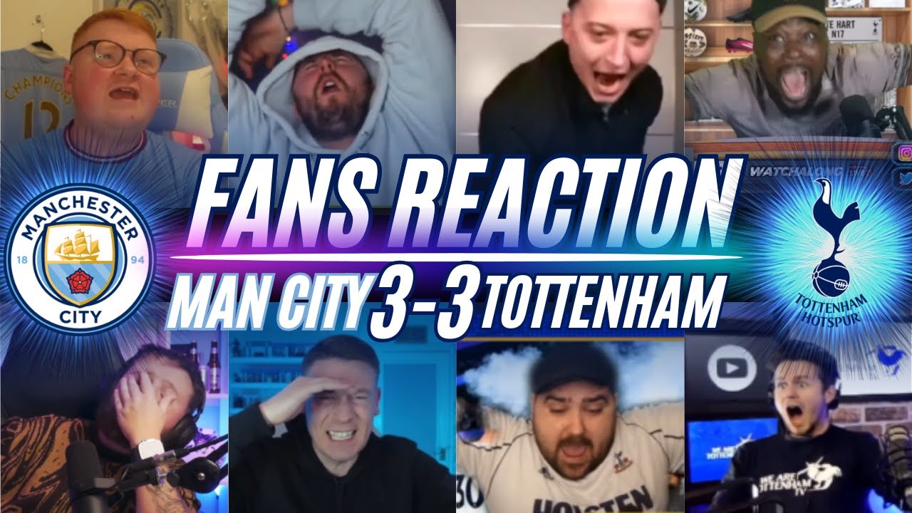 PREMIER LEAGUE  FANS REACTION TO MAN CITY 3-3 TOTTENHAM | PREMIER LEAGUE