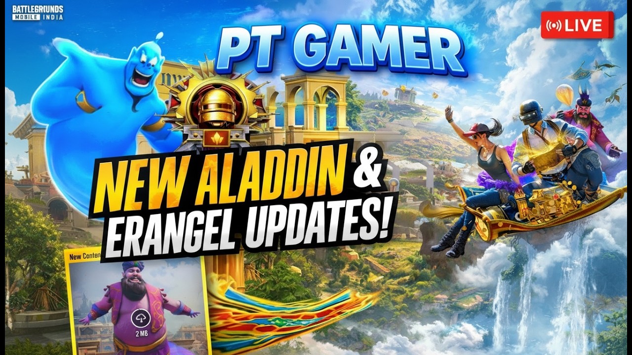 BGMI ALADDIN UPDATE | DAILY HANDCAM | BGMI 4.2 UPDATE #ptgamerlive #bgmi #pubgmobile