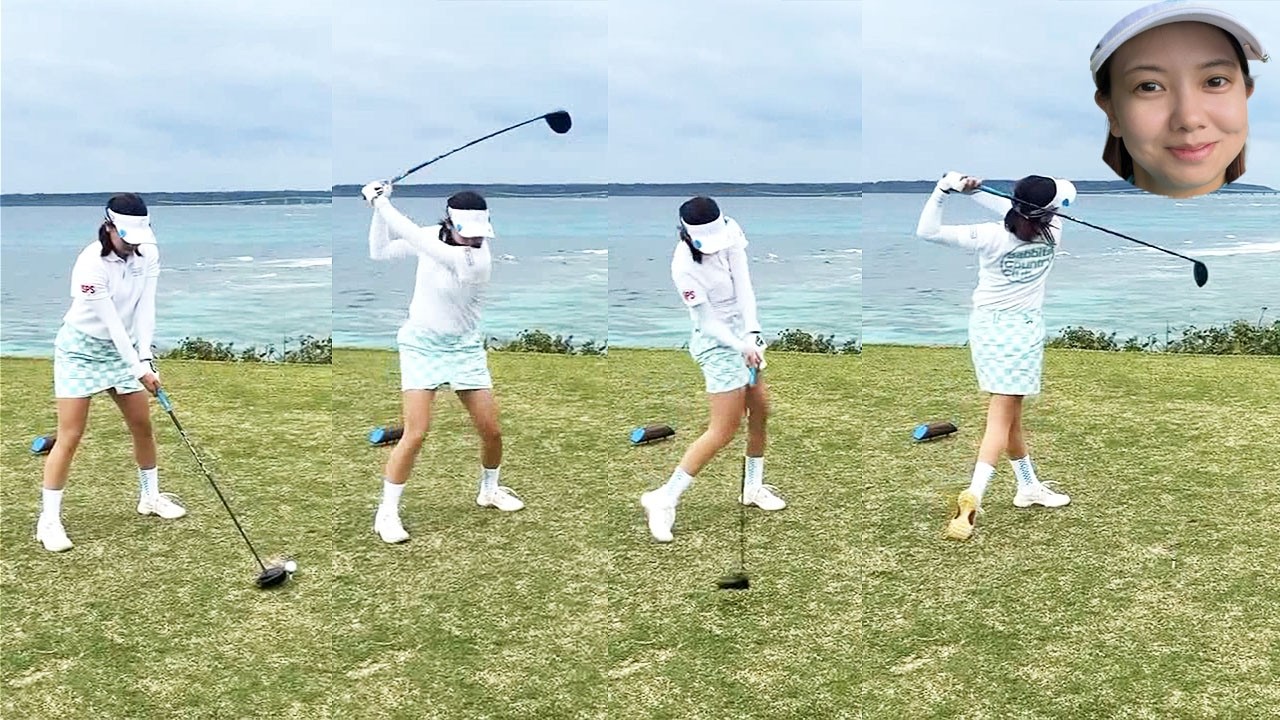 Riko Kutsuzawa 沓澤莉子 プロゴルファー DRIVER SHOT SLOW MOTION !!!