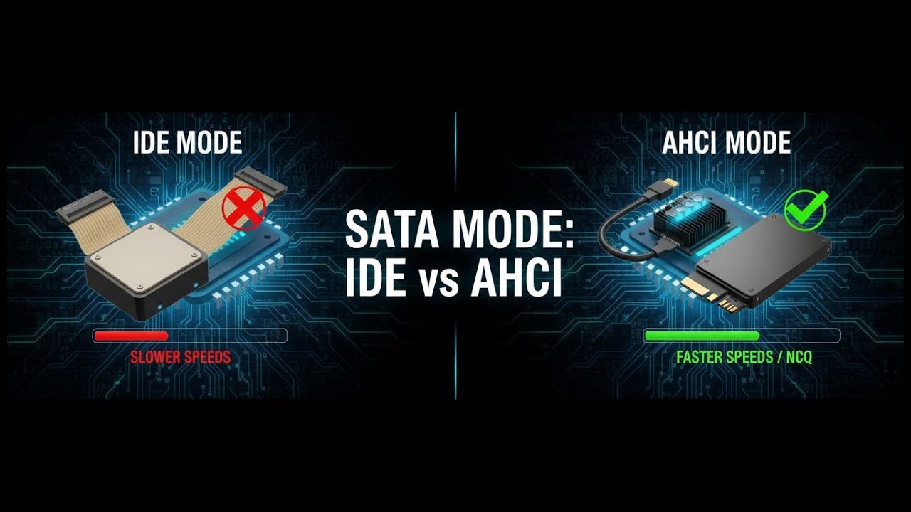 SATA режими: IDE vs AHCI