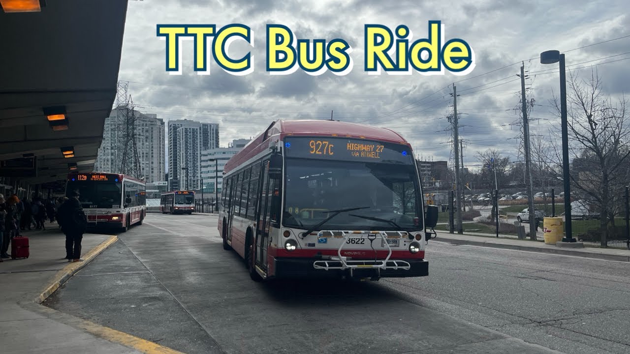 Toronto TTC 927C Highway 27 Express Bus Ride - Full Route Northbound 4/5/2024
