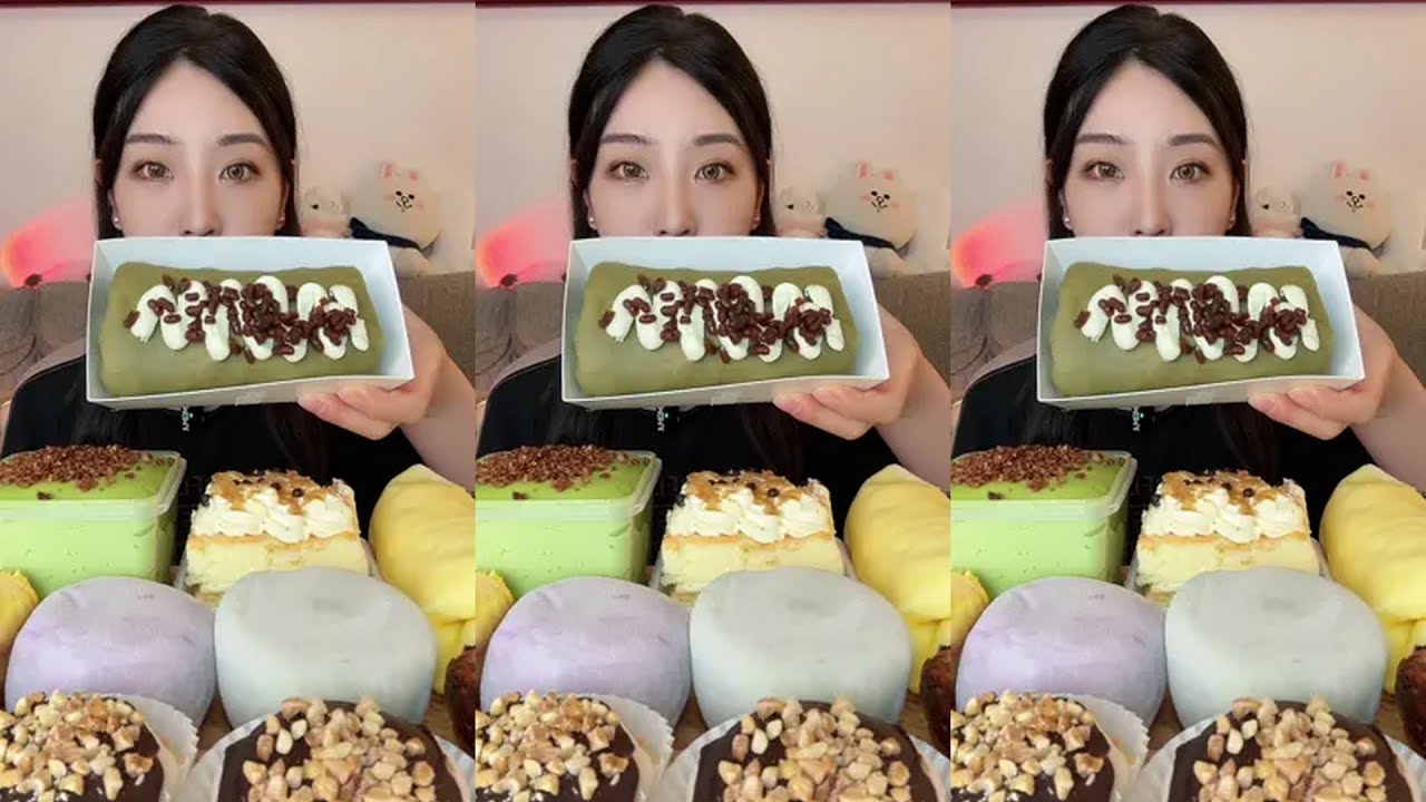 ASMR Mukbang ,Creamy Cake Dessert chocolate cake dessert recipes NaNaMukbang #cake #asmr #eating