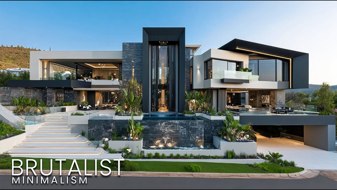 Brutalist Minimalism Mansion: Concrete, Stone, and Silence Define Stillness Luxury