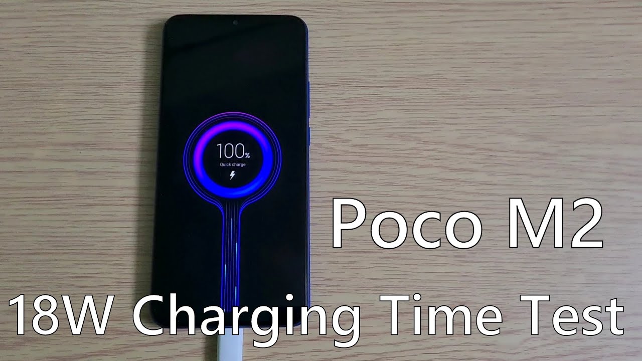Poco M2 18W Fast Charging Time Test