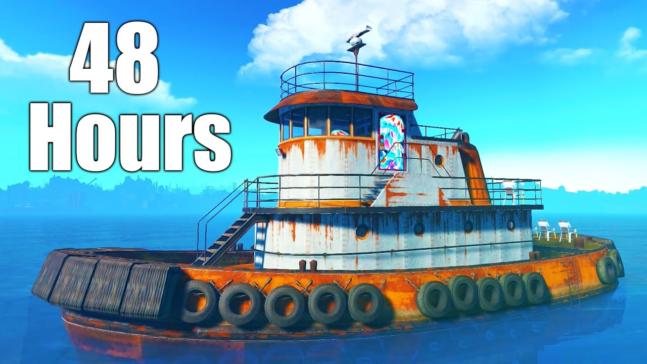 Living on a Loaded Tug Boat for 48 Hours - Rust Console Edition