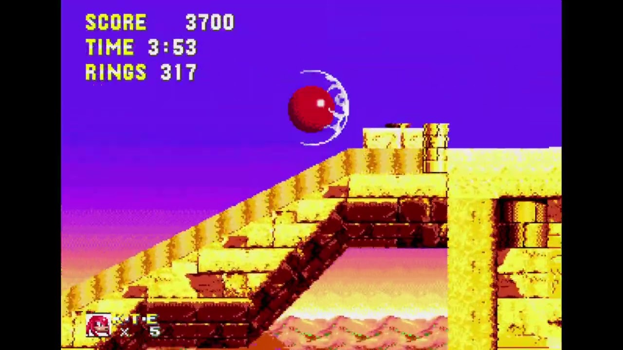Sonic 3 & Knuckles - Sandopolis 1 Knuckles: 93200 (Score Attack)